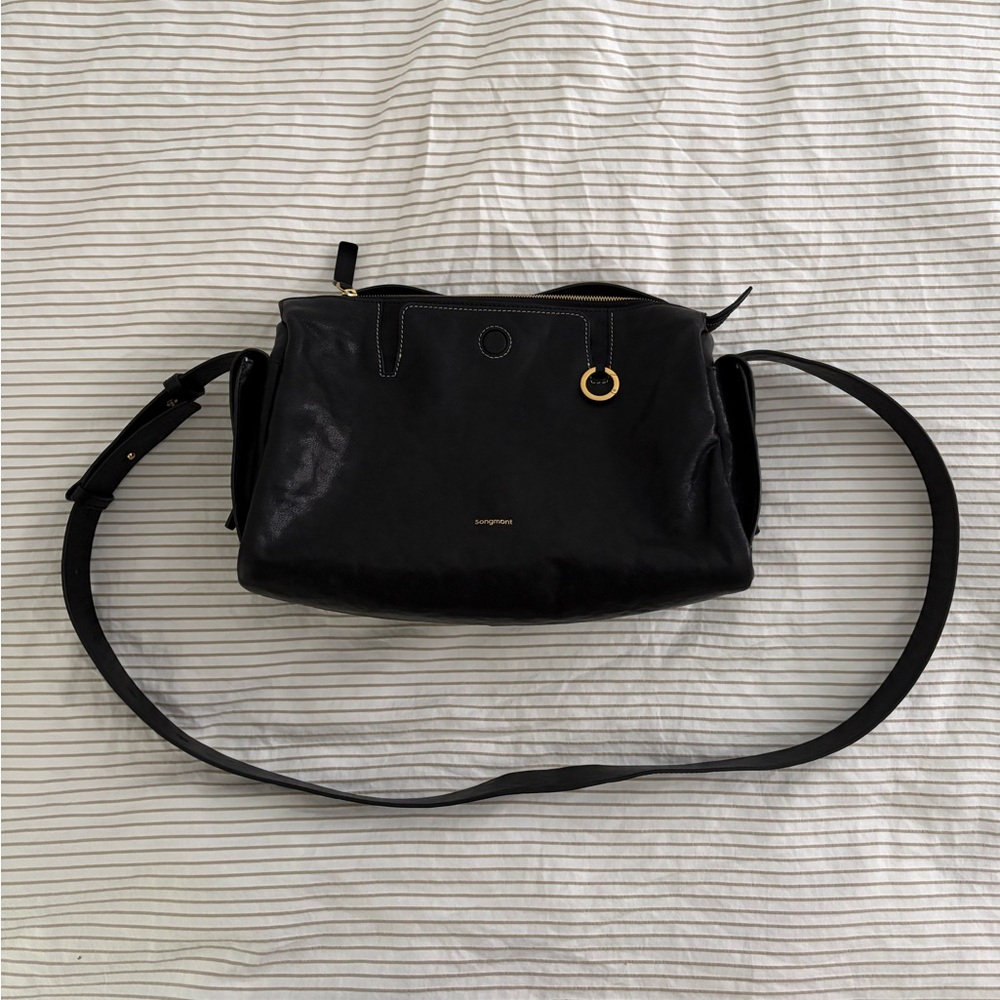 Sogmont Yore Black Leather Camera Bag